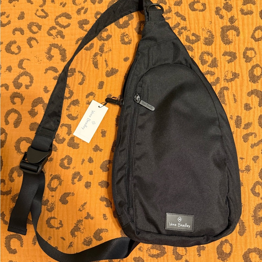 NWT Vera Bradley Black Sling Bag